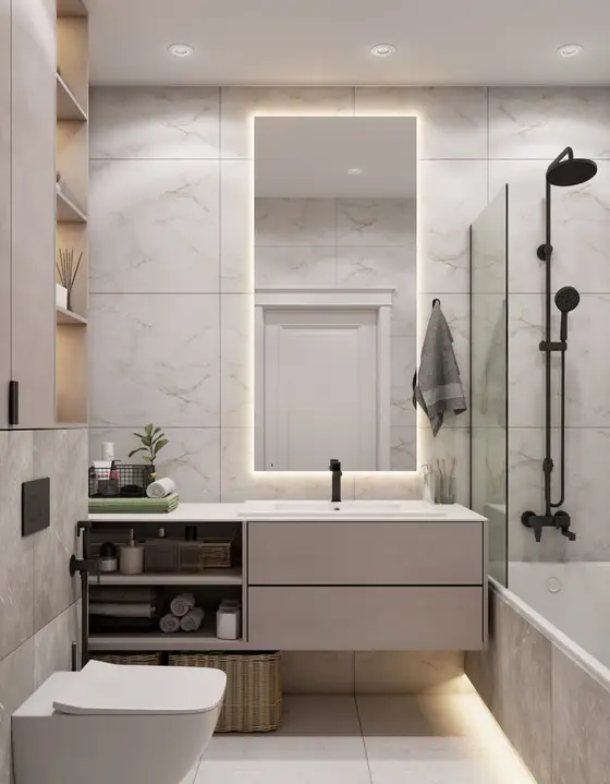 Inspirace pro rekonstrukci koupelny – ukázka 68